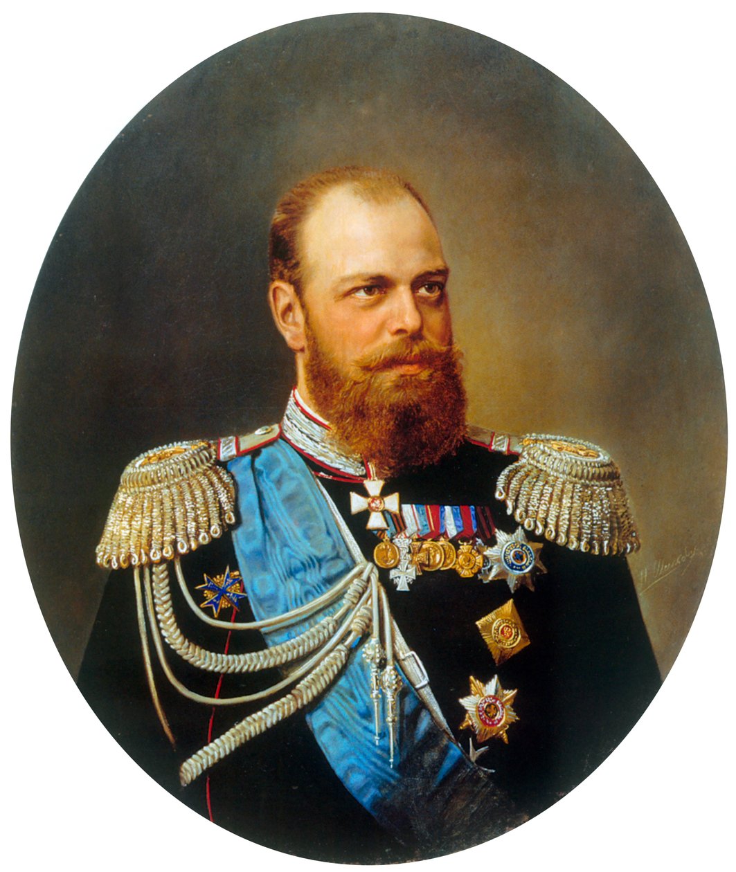 Porträt des Kaisers Alexander III., 1845-1894, 19. Jahrhundert von Andrey Nikolayevich Shilder