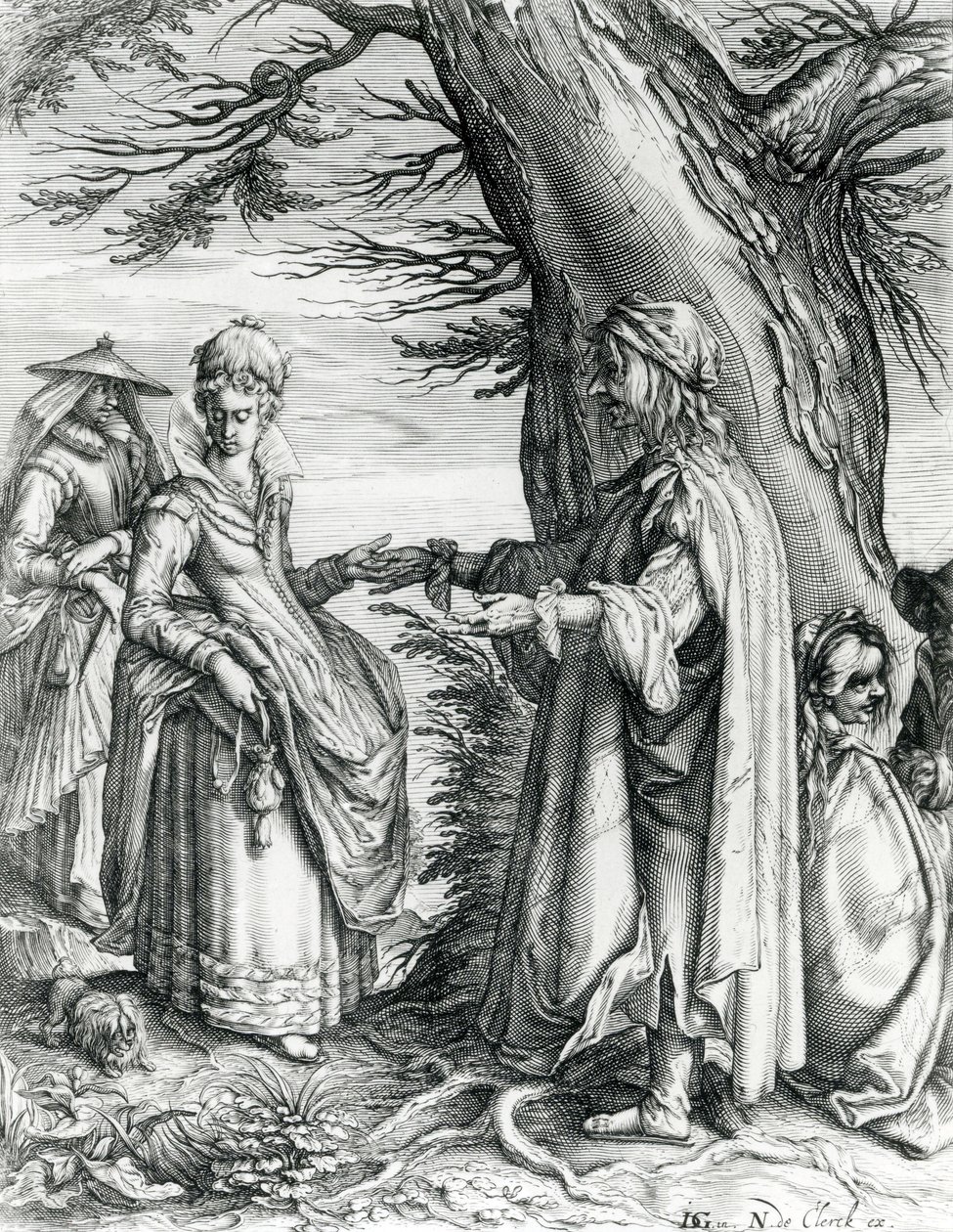 Die Wahrsagerin, ca. 1608 von Andries Jacobsz Stock