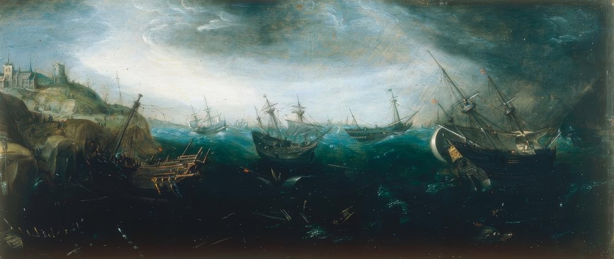 Schiffe in stürmischer See von Andries van Eertvelt