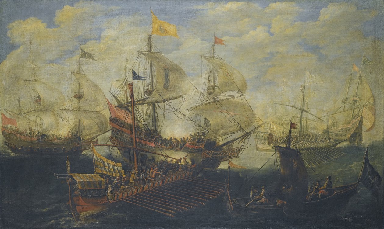 Die Schlacht von Lepanto am 7. Oktober 1571 von Andries van Eertvelt