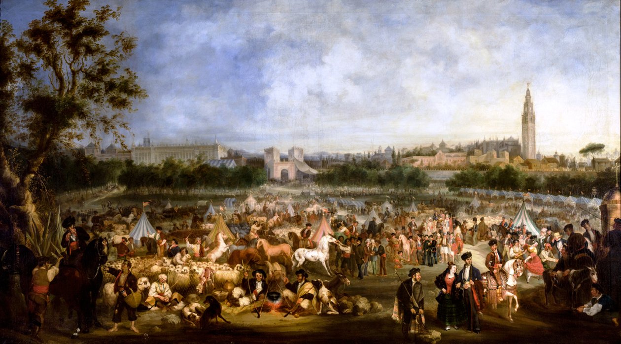 Der Jahrmarkt von Sevilla von Andrés Cortés y Aguilar