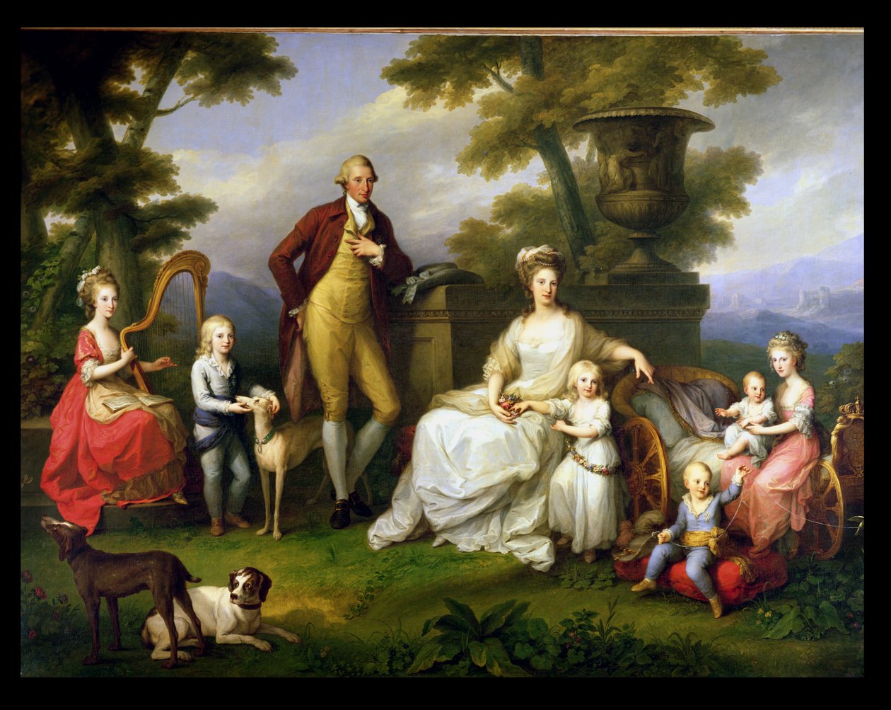 Ferdinand IV (1751-1825) König von Neapel und seine Familie von Angelica Kauffmann