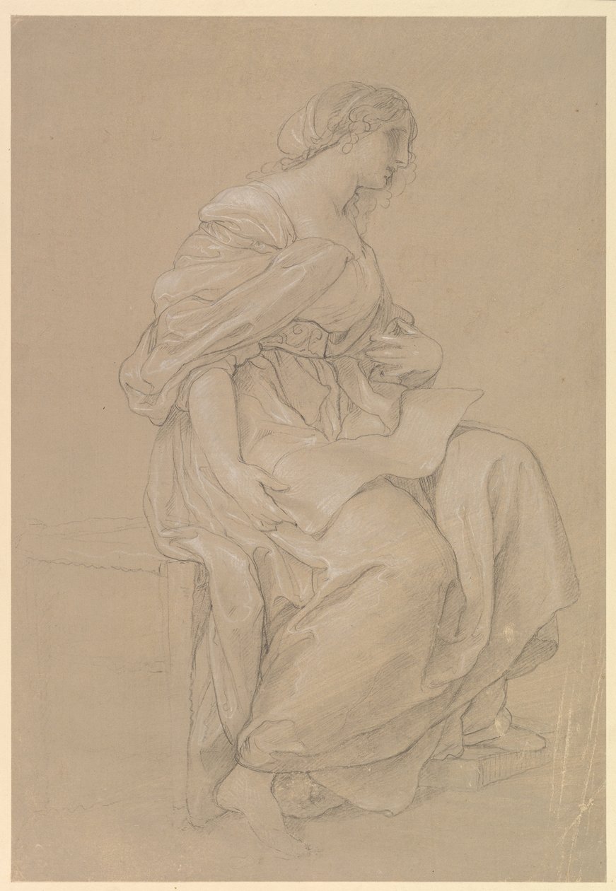 Studie einer sitzenden Frau von Angelica Kauffmann