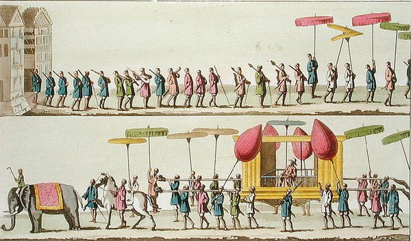 Prozession des Königs von Birma, Illustration aus 