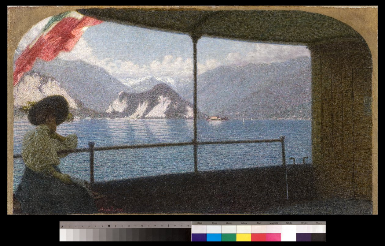 Ein Boot auf dem Lago Maggiore, 1915 von Angelo Morbelli