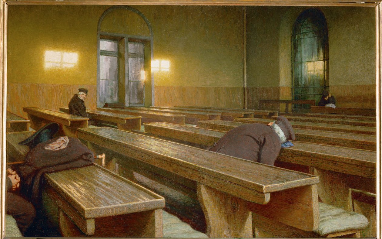 Festtag im Hospiz Trivulzio in Mailand von Angelo Morbelli