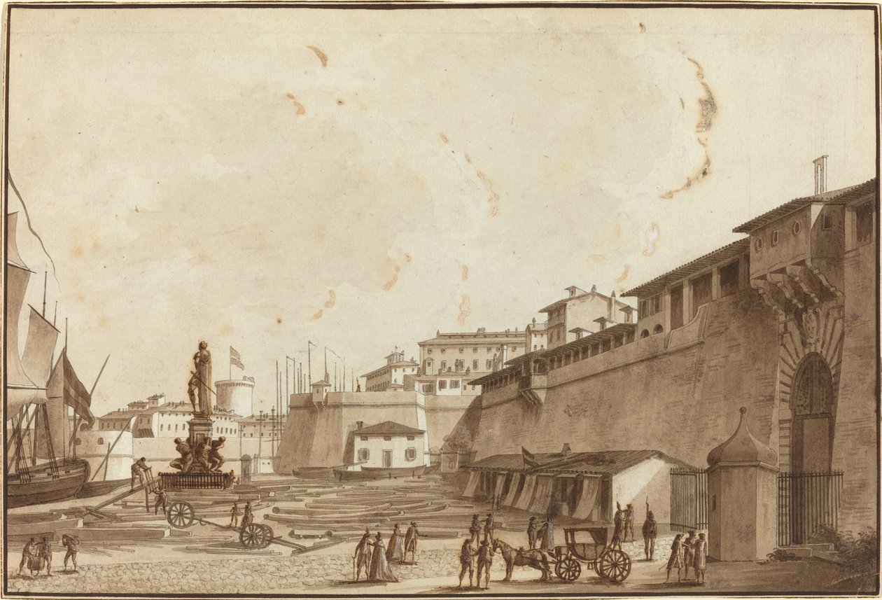 Blick auf Livorno von Angelo Uggeri