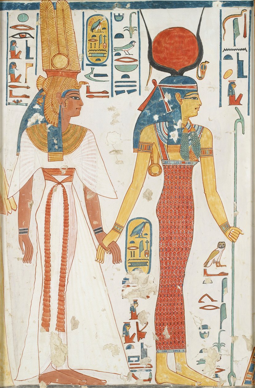 Kopie der Wandmalerei aus dem Grab der Königin Nefertari, Theben von Anna