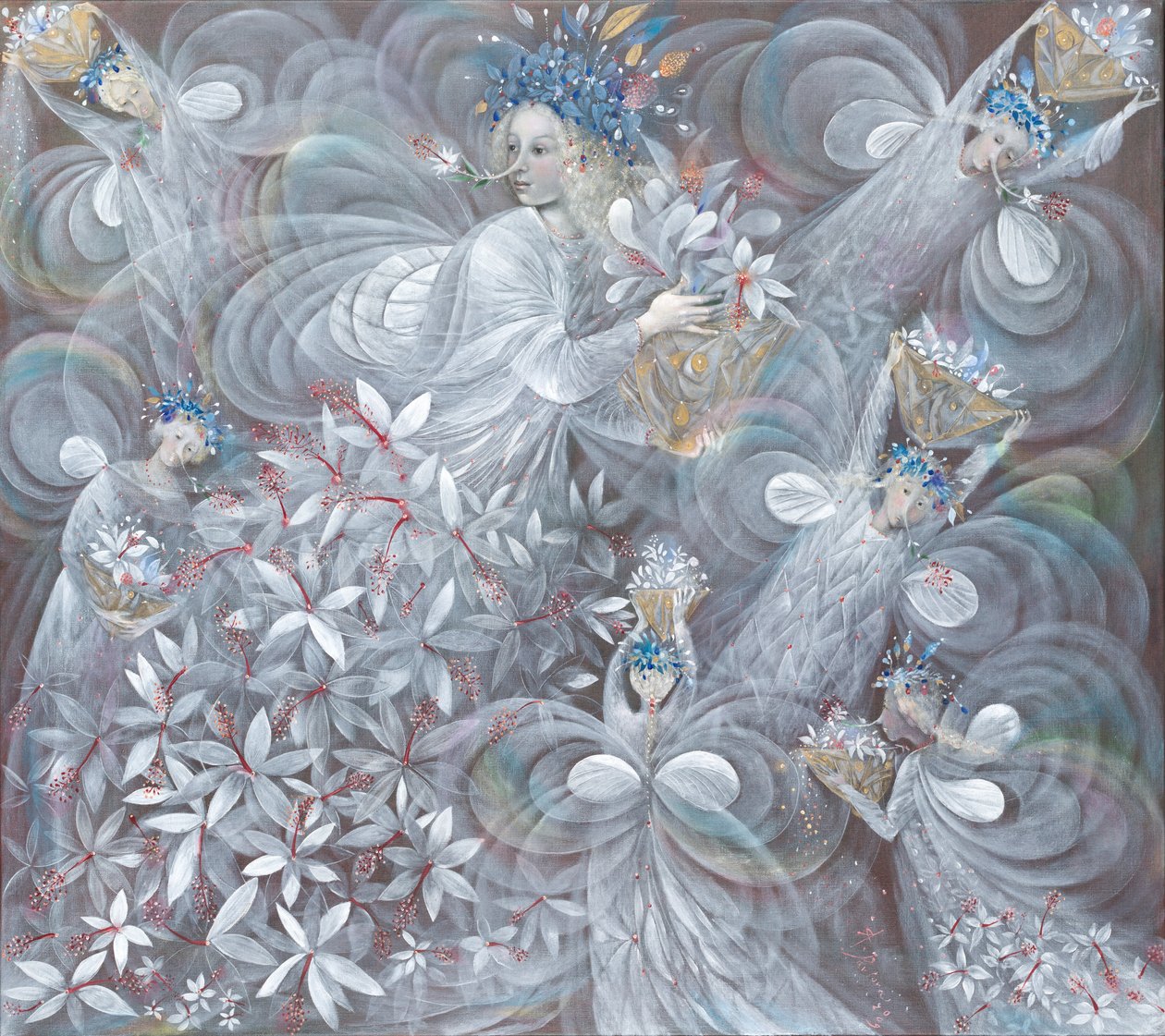 Der weiße Hibiskus, 2009 von Annael Anelia Pavlova