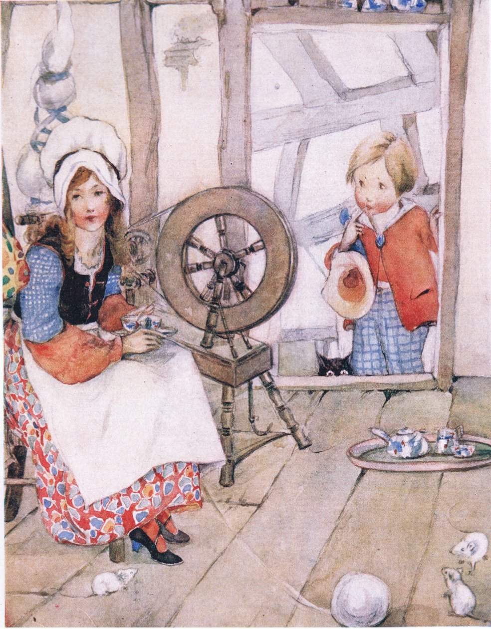 Die Besucher, aus Das große Buch für Kinder (Herbert Strang), veröffentlicht von Humphrey Milford, Oxford University Press, ca. 1920 von Anne Anderson