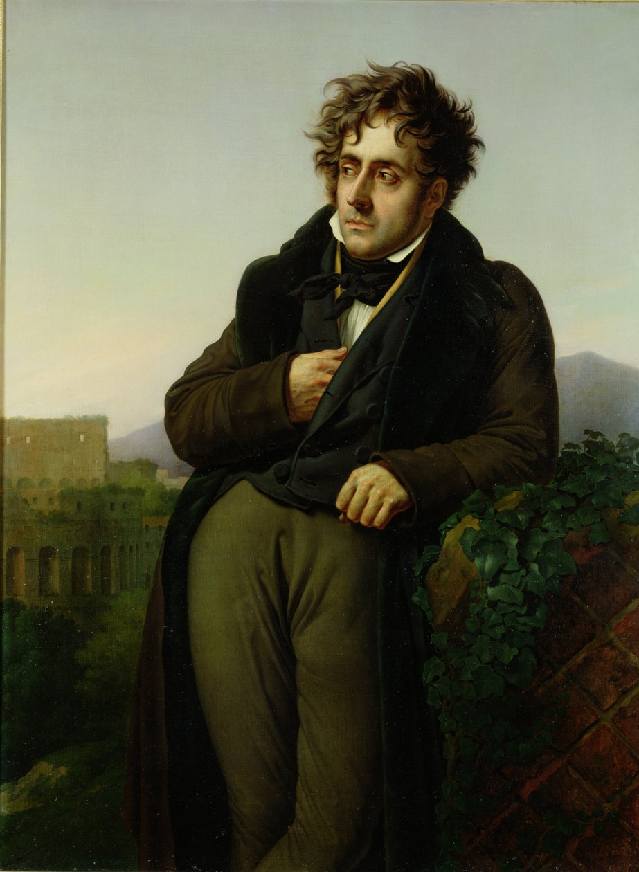 Porträt von Francois Rene (1768-1848) Vicomte de Chateaubriand, 1811 von Anne-Louis Girodet de Roucy-Trioson