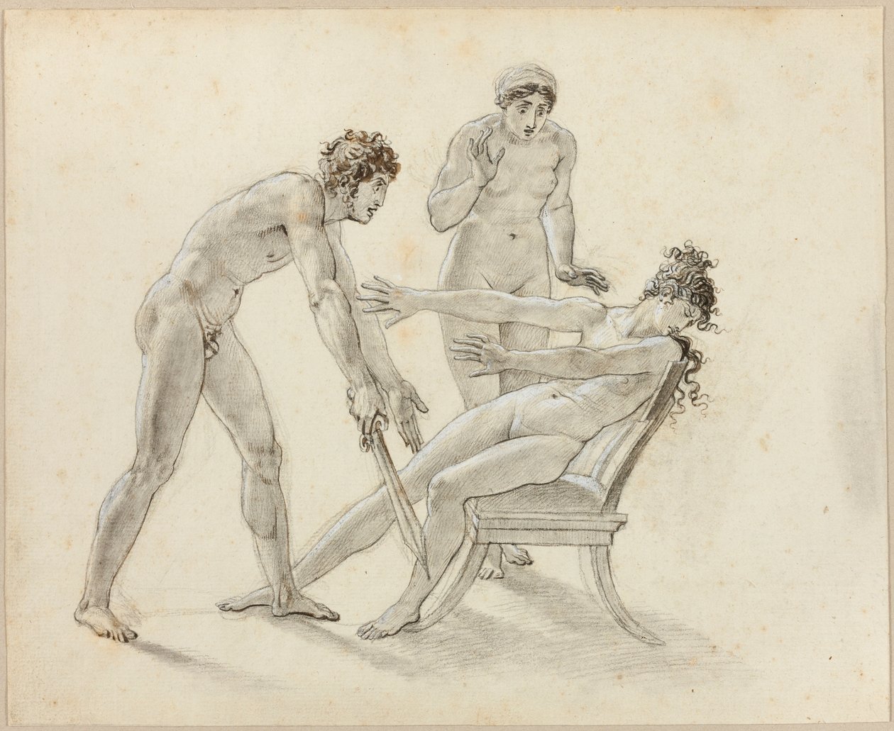 Hermione weist Orestes zurück von Anne-Louis Girodet de Roucy-Trioson