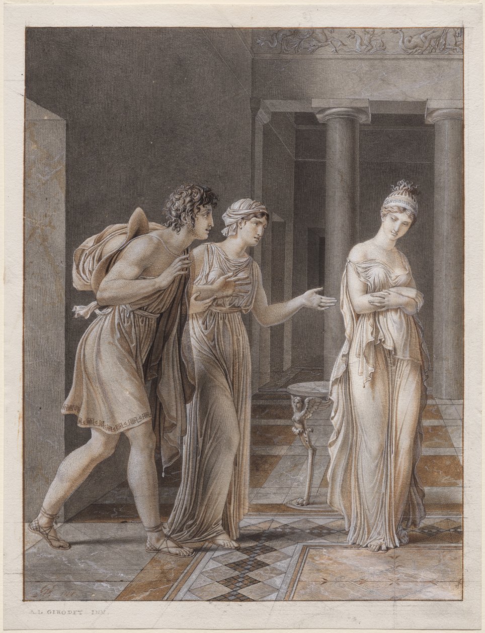 Das Treffen von Orestes und Hermione von Anne-Louis Girodet de Roucy-Trioson