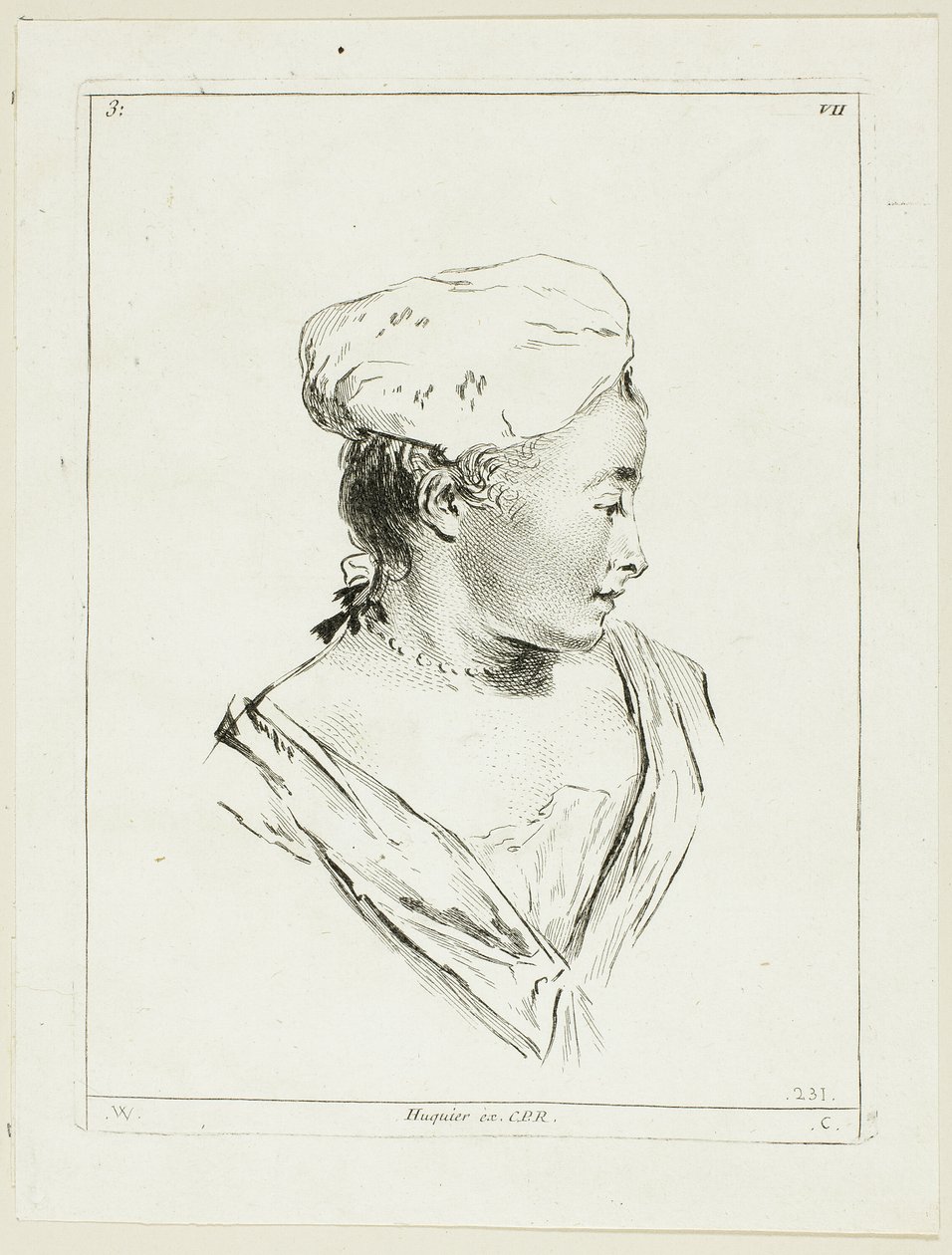 Frauenkopf von Anne Claude Philippe Caylus