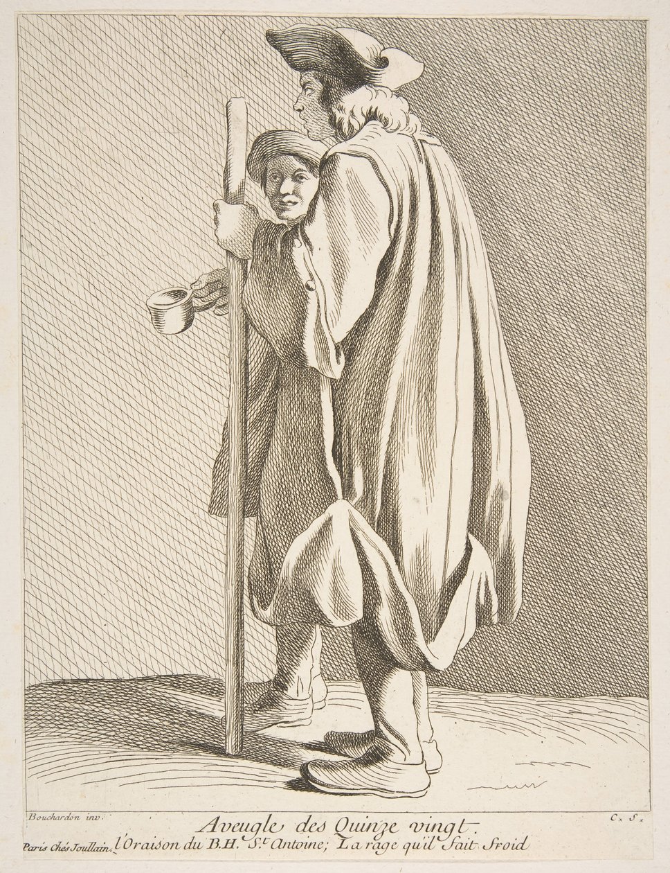 Ein Blinder aus dem Quinze-Vingts-Hospital, 1738 von Anne Claude Philippe de Caylus