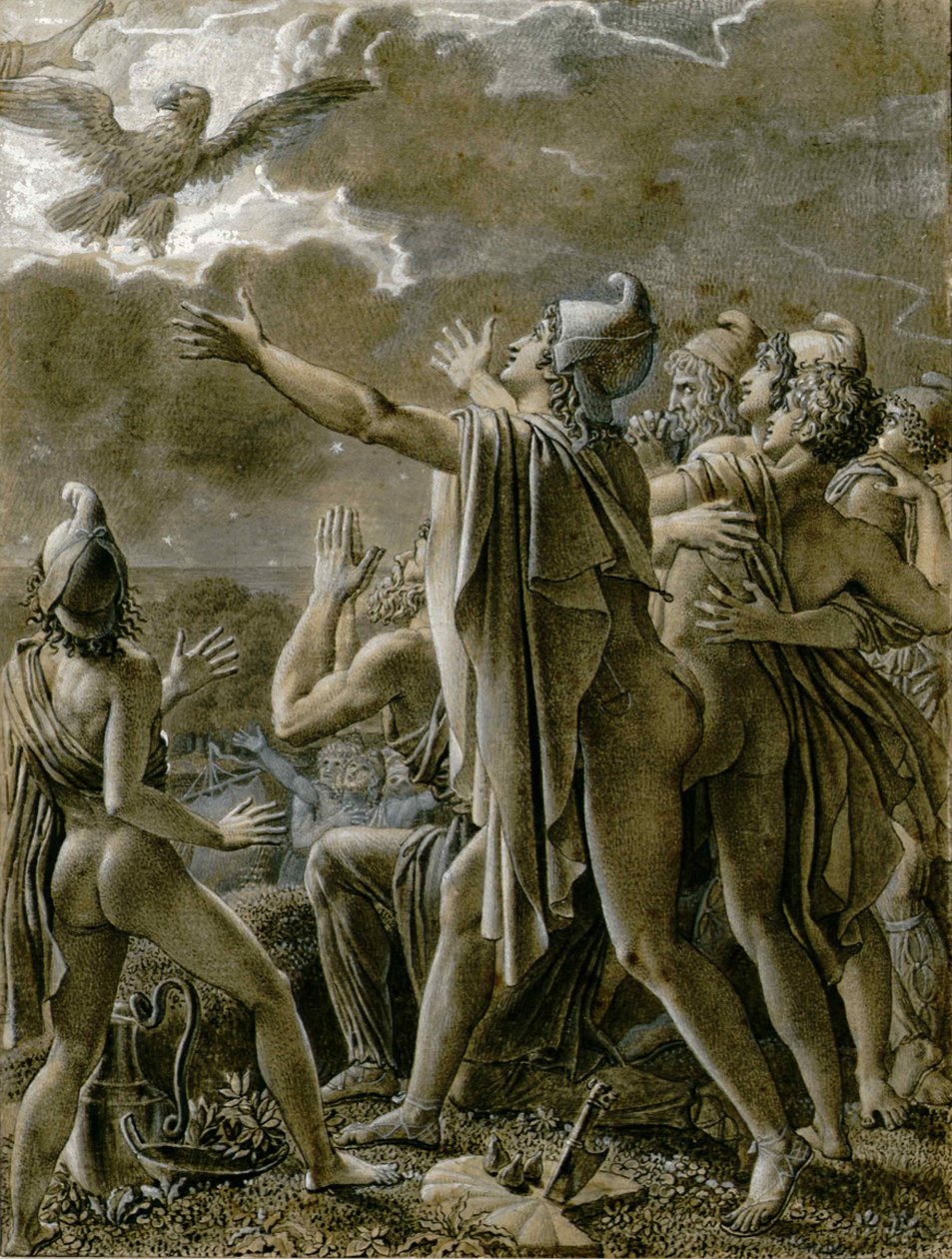 Äneas und seine Gefährten in Latium, 1791-1793 von Anne-Louis Girodet de Roucy-Trioson