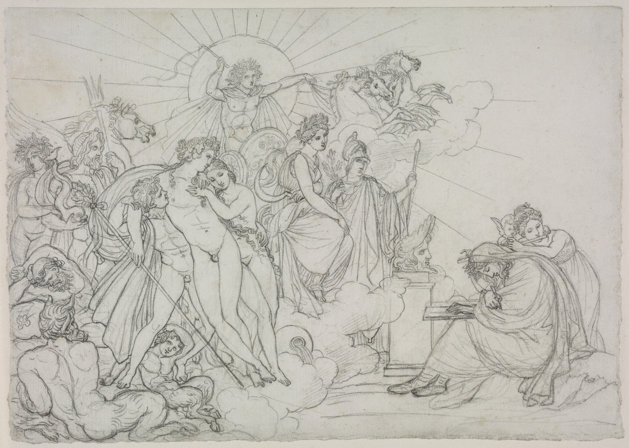 Anrufung der Gottheiten, die über die Landwirtschaft wachen, aus Virgils Georgica, nach 1798 von Anne Louis Girodet de Roucy Trioson