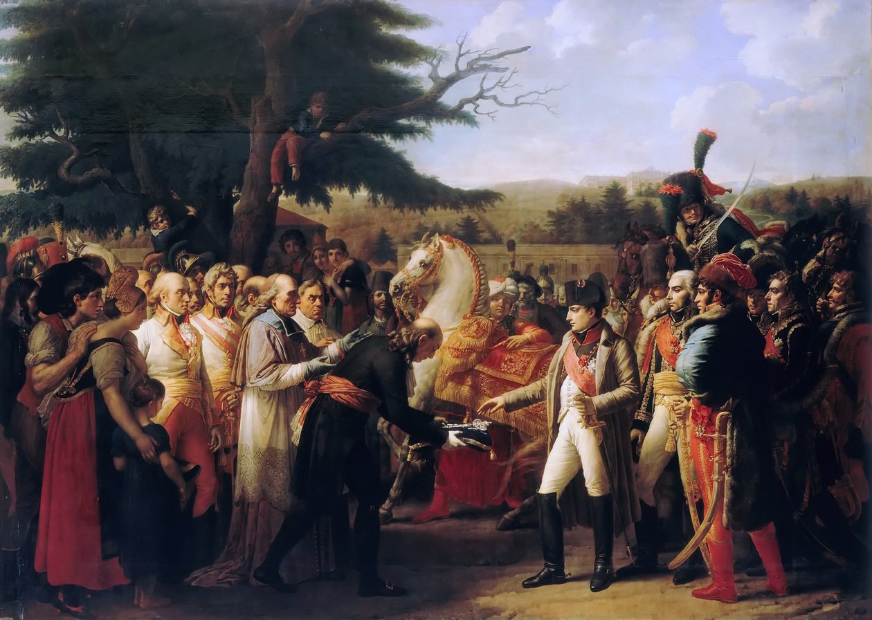 Napoleon Bonaparte empfängt die Schlüssel von Wien im Schloss Schönbrunn, 13. November 1805 von Anne Louis Girodet de Roucy Trioson
