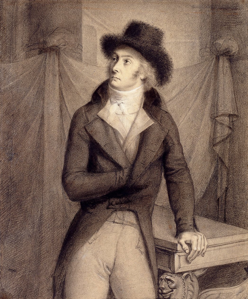 Porträt eines Mannes, angeblich Pierre-Paul Roger-Collard von Anne Louis Girodet de Roucy Trioson