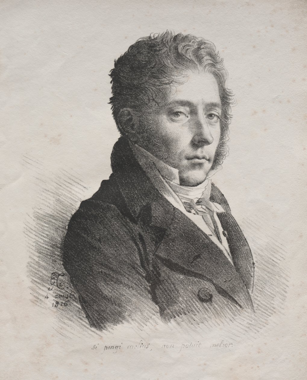 Sammlung lithografischer Versuche: Porträt von M. Coupin de La Couperie von Anne Louis Girodet de Roucy Trioson