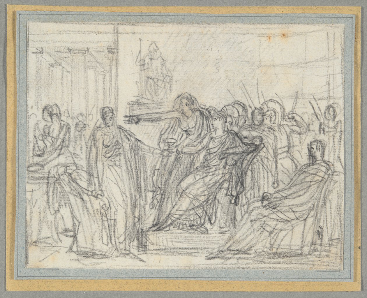 Szene aus dem letzten Akt von Corneille von Anne Louis Girodet de Roucy Trioson