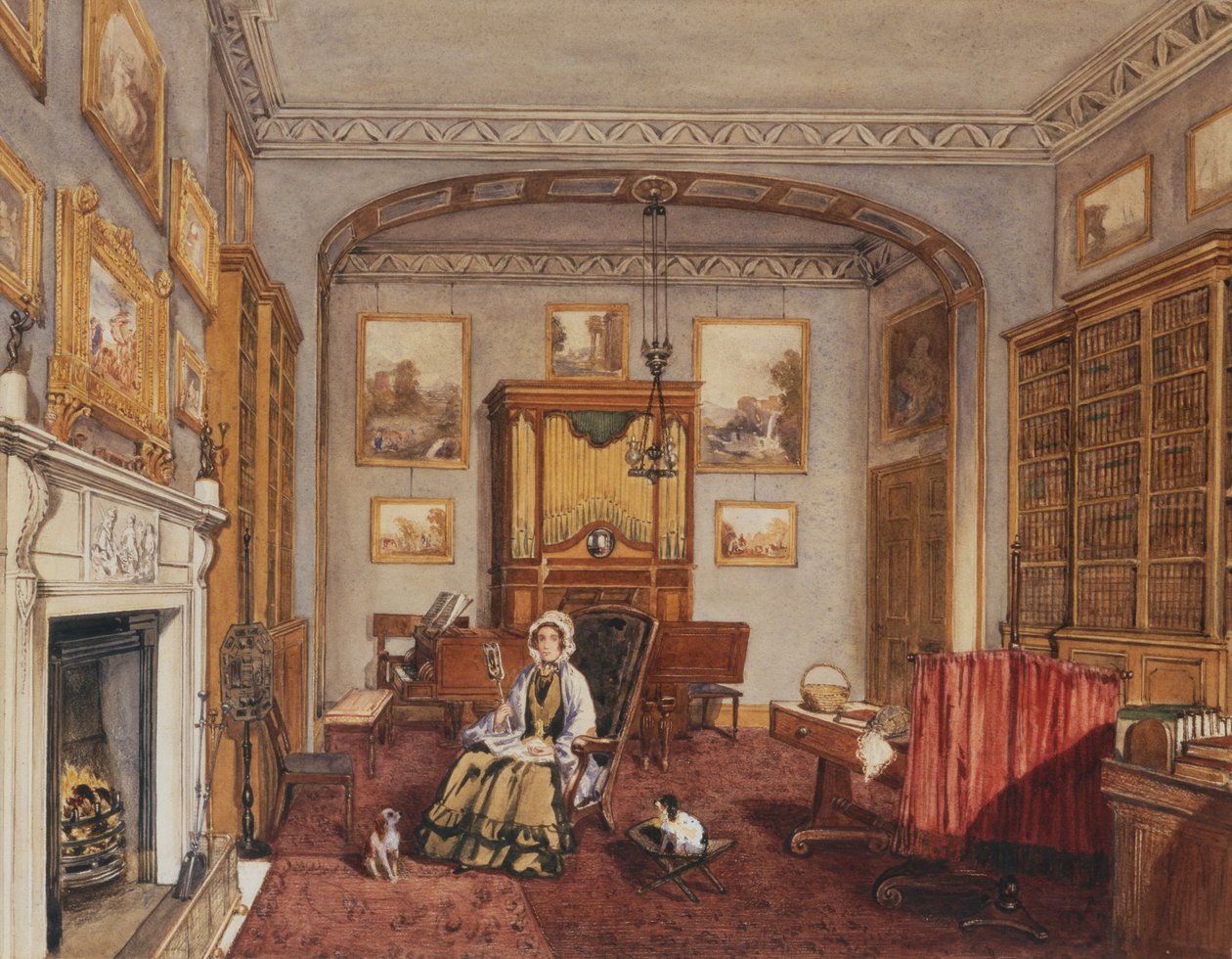 Das Boudoir in Northwick Park, um 1830 von Anne Rushout