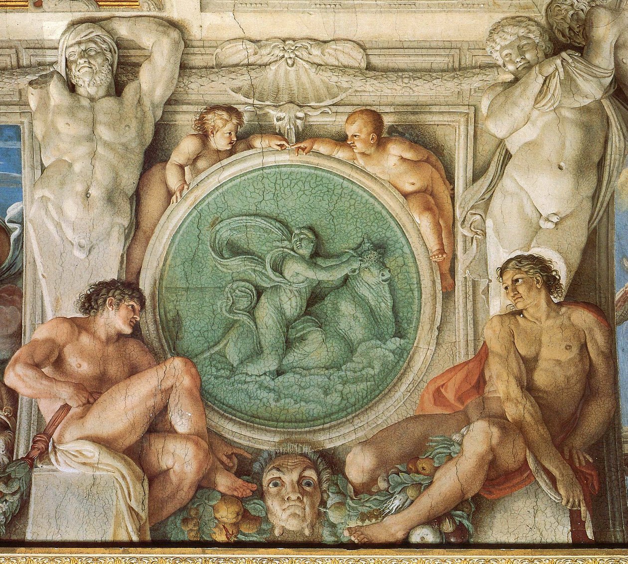 Farnese-Galerie, Deckendetail von Annibale Carracci