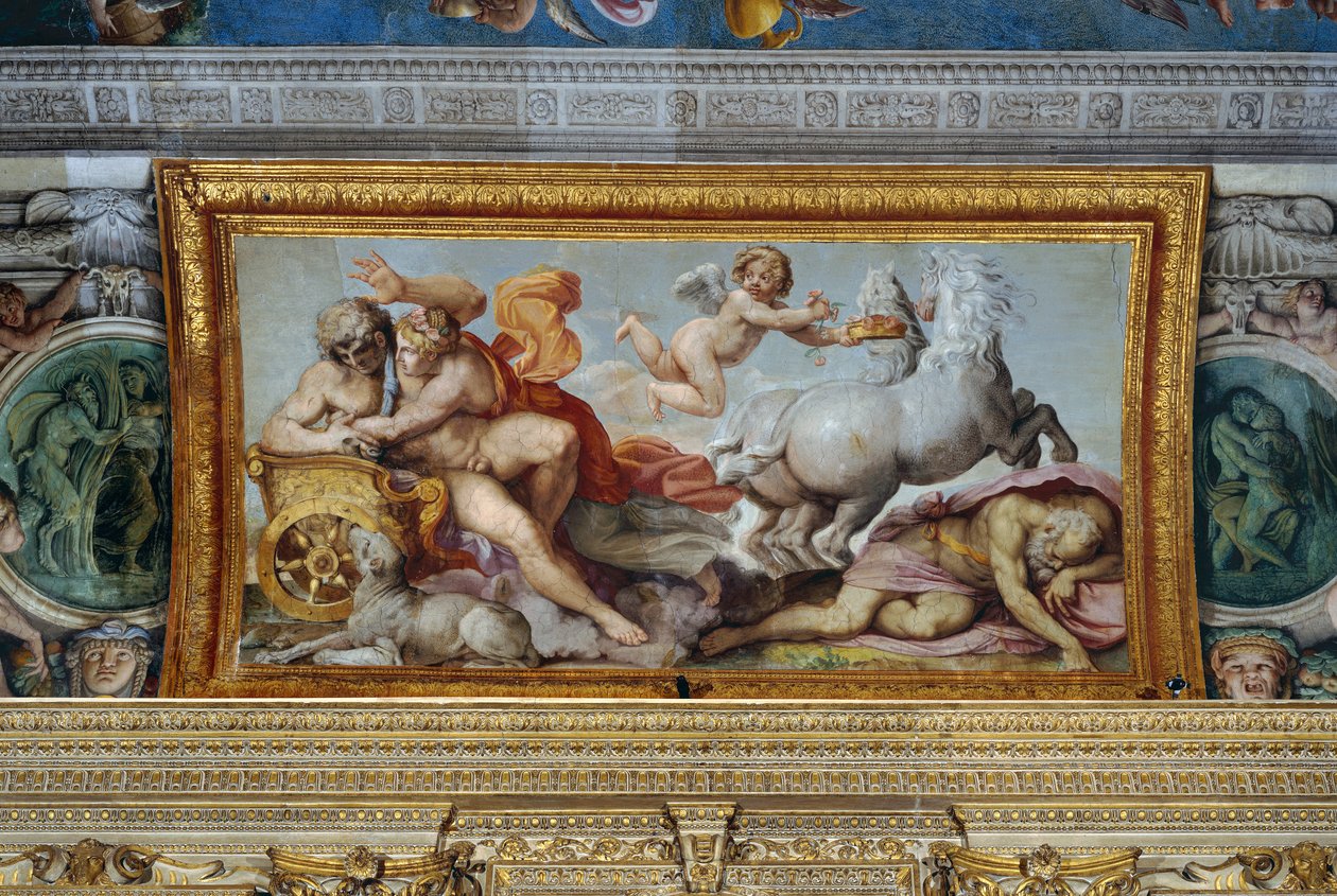 Aurora entführt Cephalus, Detail des Gewölbes der Galerie, 1597-1604 (Detail) von Annibale Carracci