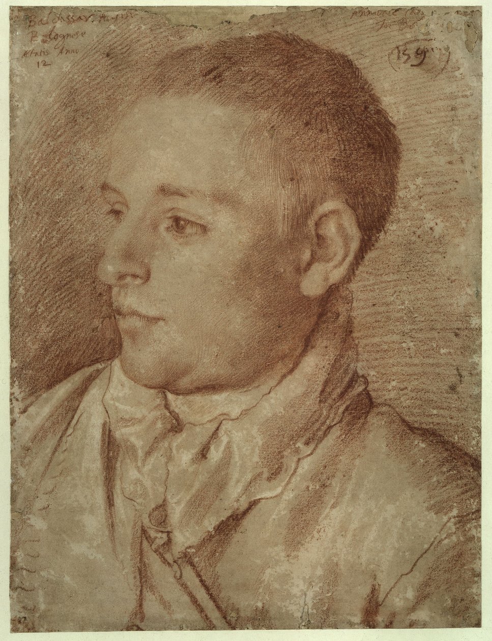 Carracci - Bildnis des Baldassare Aloisi, genannt Galanino, 1589-1590 von Annibale Carracci