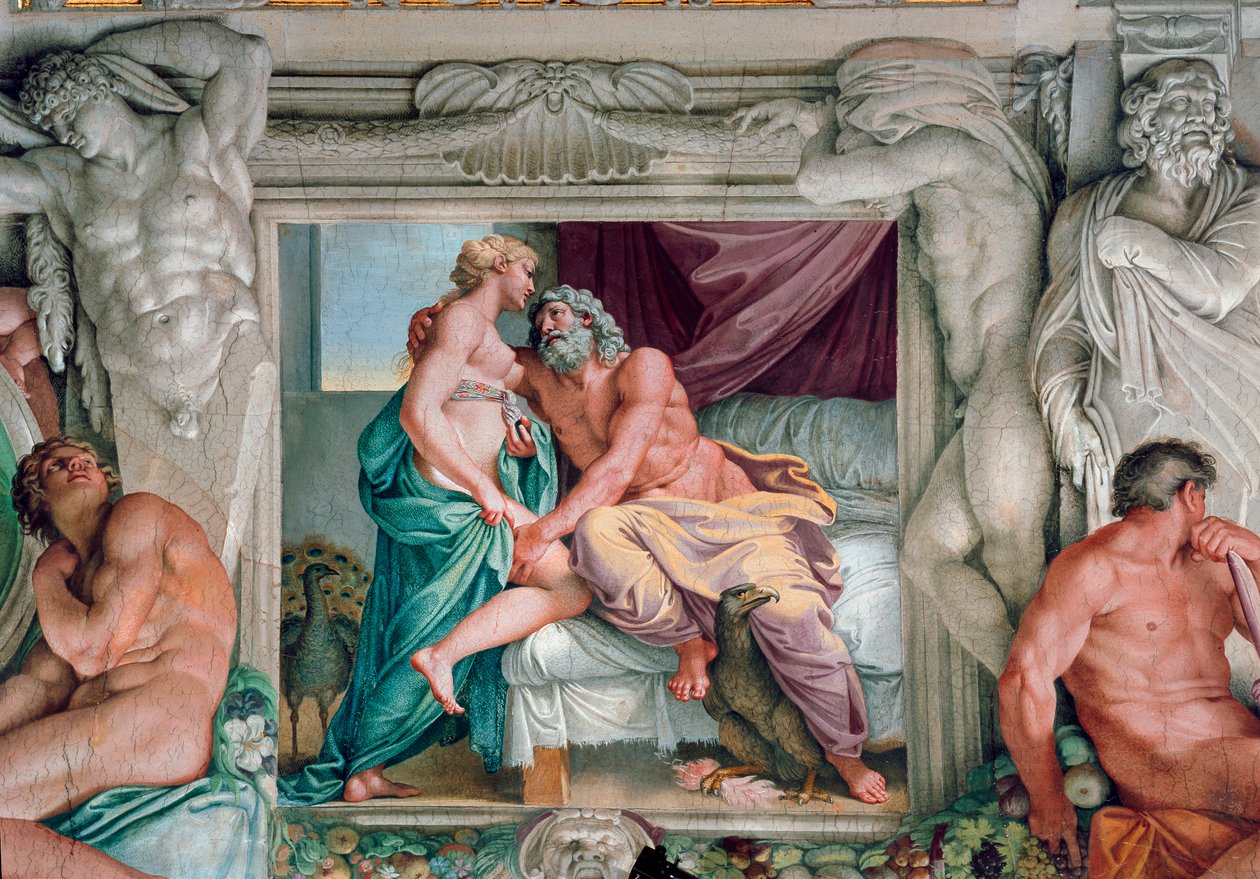 Jupiter und Juno (Fresko von Annibale Carracci, 1597-1600, Rom, Palazzo Farnese) von Annibale Carracci