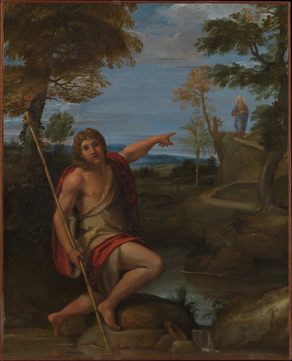 Johannes der Täufer als Zeuge von Annibale Carracci