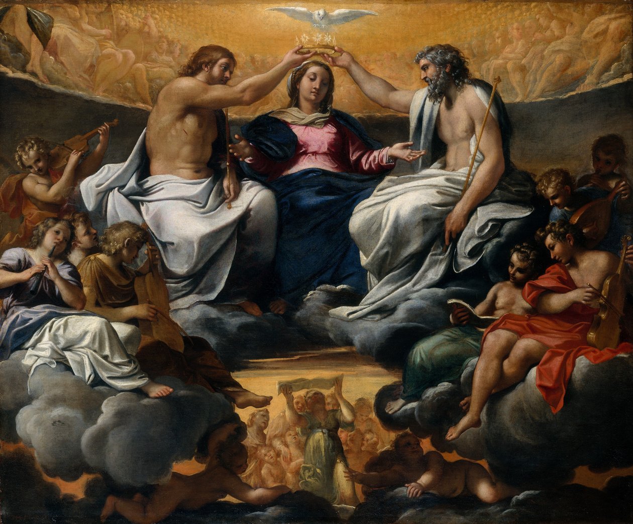 Die Krönung der Jungfrau, nach 1595 von Annibale Carracci