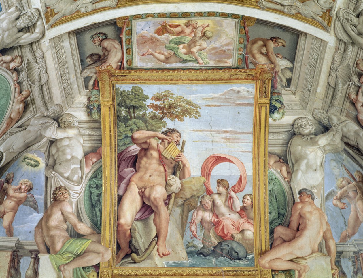 Die Galleria di Carracci (Detail von Polyphemus und Galatea) von Annibale Carracci