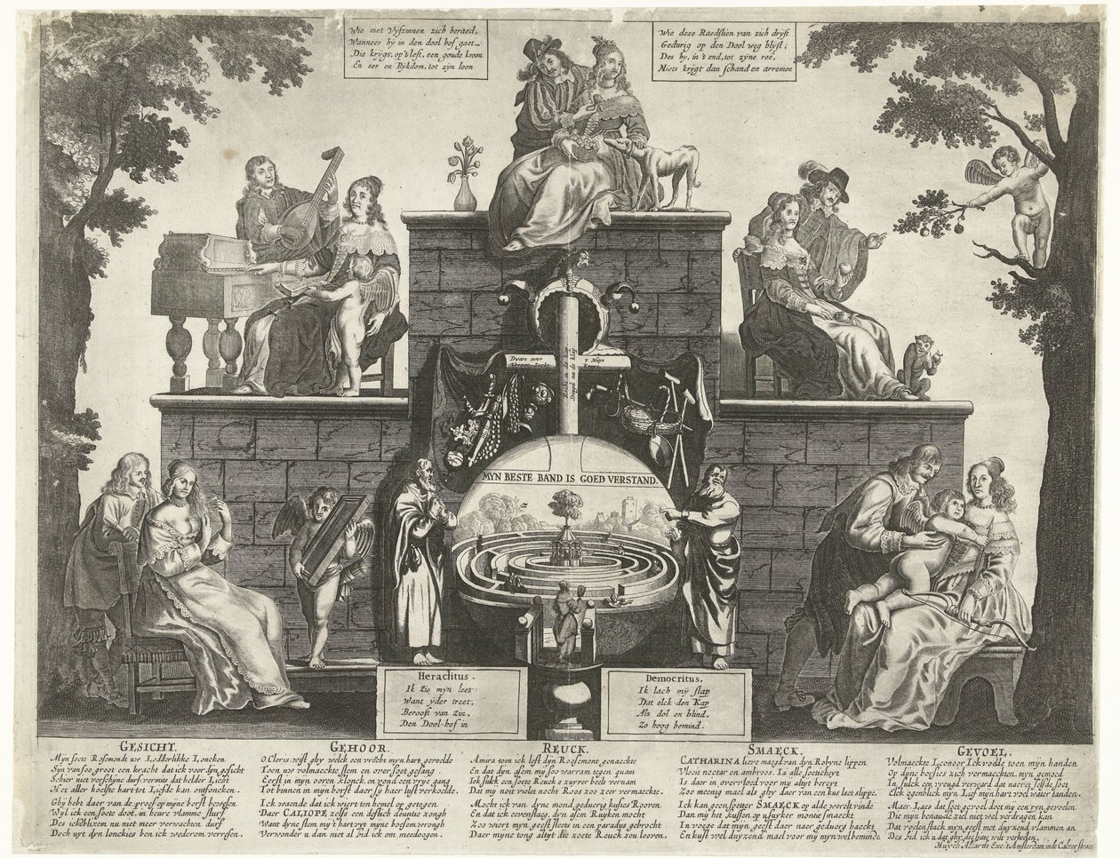 Allegorie auf das Labyrinth des menschlichen Unverstands, ca. 1650 von Anonymous