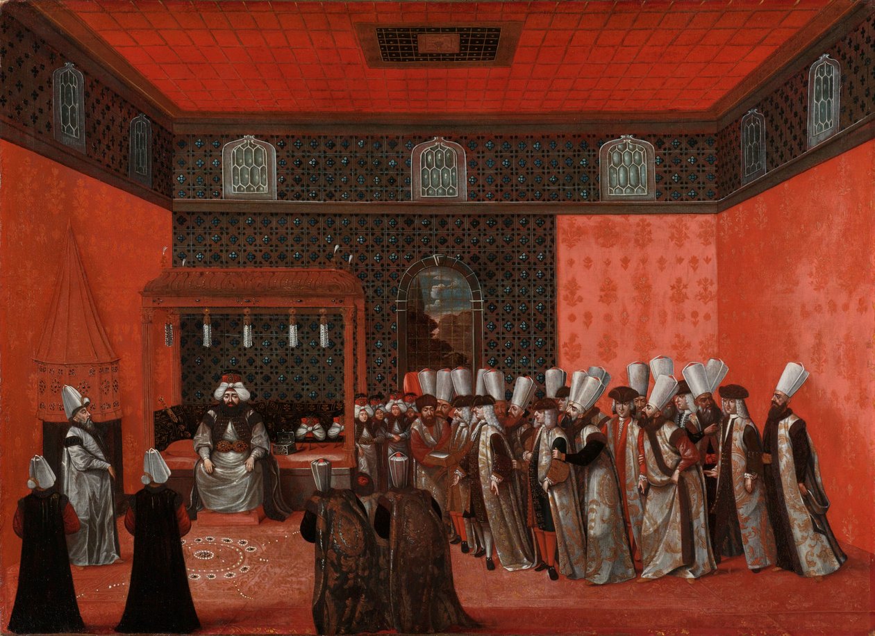 Audienz eines Botschafters bei Sultan Ahmed III. (Botschafter Cornelis Calkoen) von Anonymous