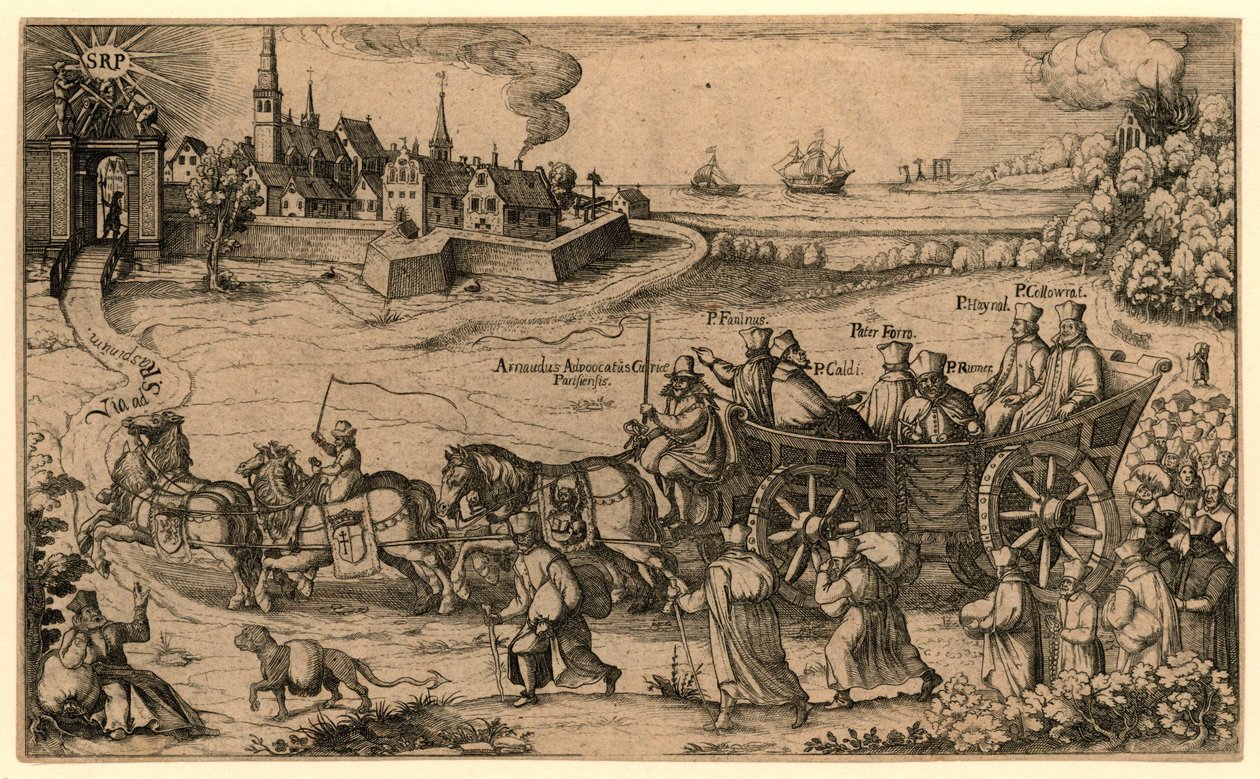 Wallfahrt der vertriebenen böhmischen und ungarischen Jesuiten nach dem Amsterdamer Rasphuis, 1619 von Anonymous