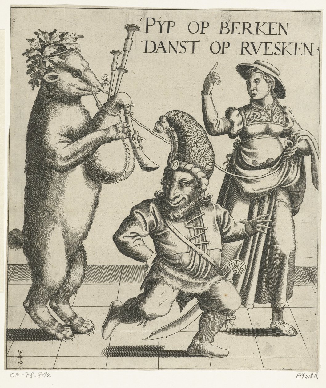 Bär mit Dudelsack von Anonymous