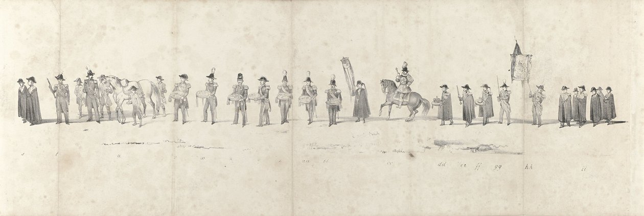 Beerdigung des verstorbenen Königs Wilhelm II. in Delft am 4. April 1849 (Blatt 3) von Anonymous
