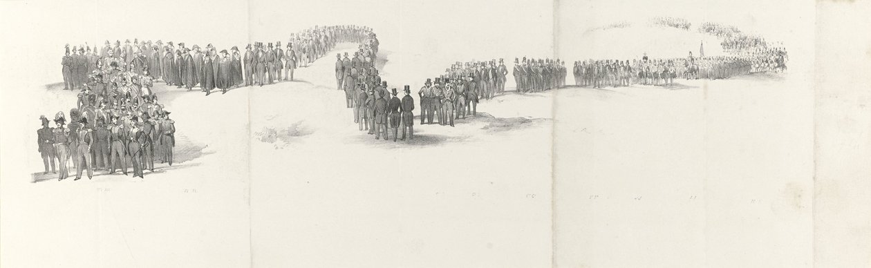 Begräbnis des verstorbenen Königs Wilhelm II. in Delft am 4. April 1849 (Blatt 5) von Anonymous