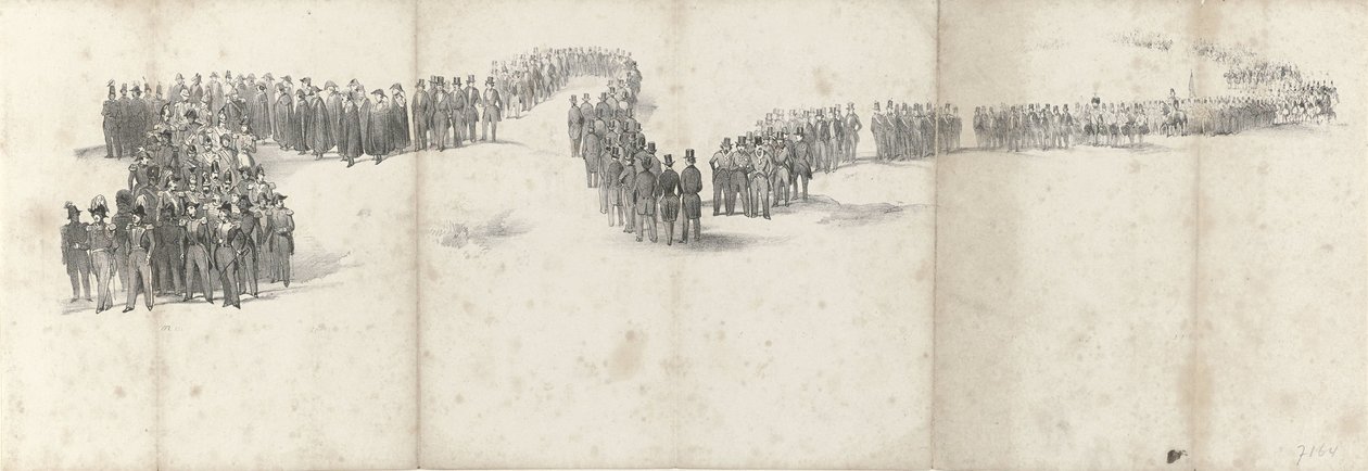 Beerdigung des verstorbenen Königs Wilhelm II. in Delft am 4. April 1849 (Blatt 5) von Anonymous