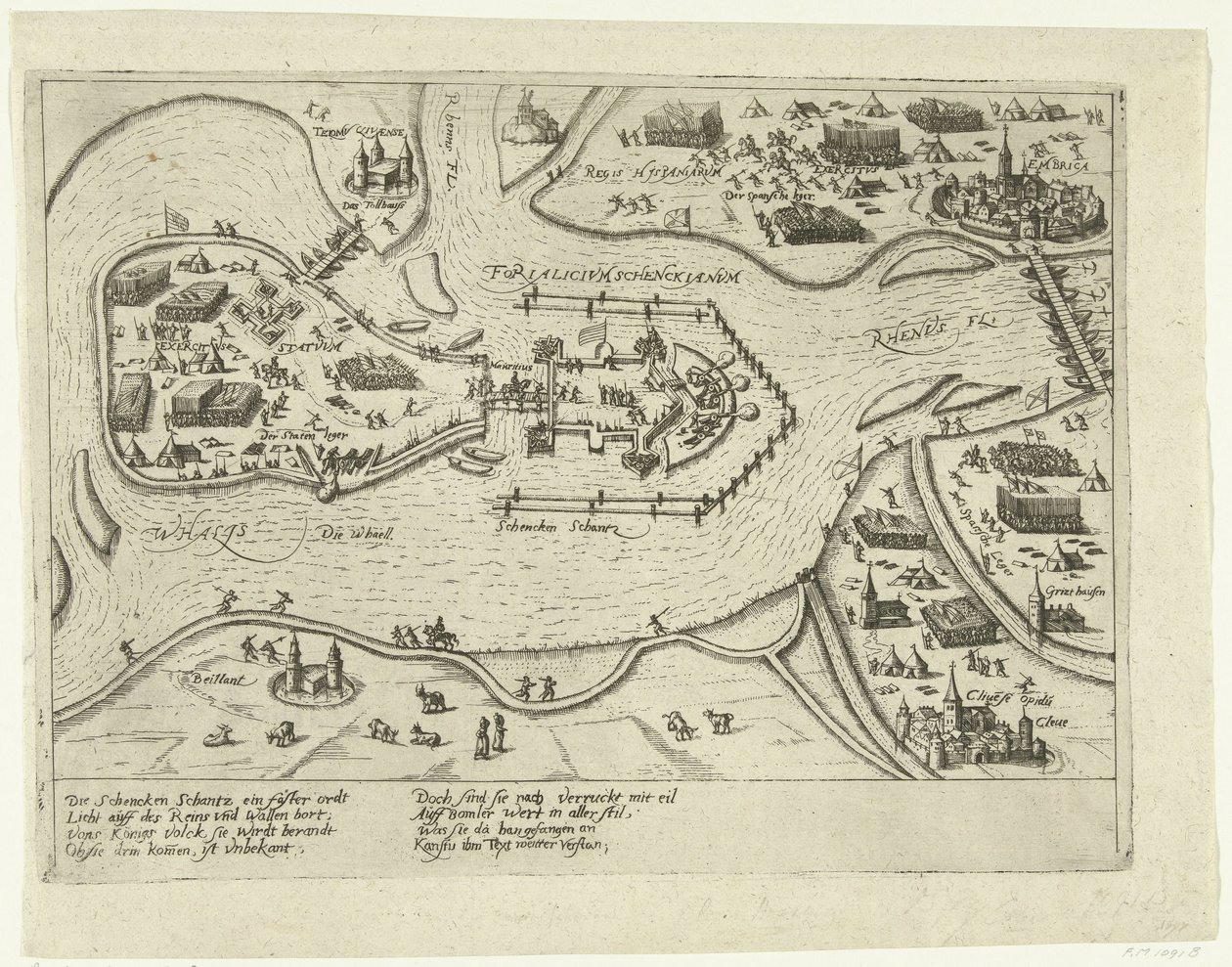 Belagerung von Schenkenschans durch die Spanier, 1599 von Anonymous