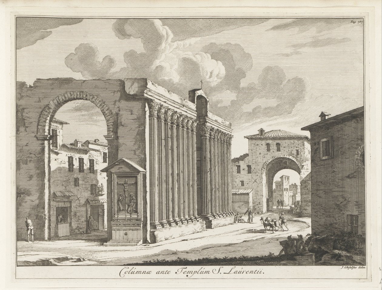 Kolonnade von San Lorenzo in Rom (Magesyn der italienischen Gebäude) von Anonymous