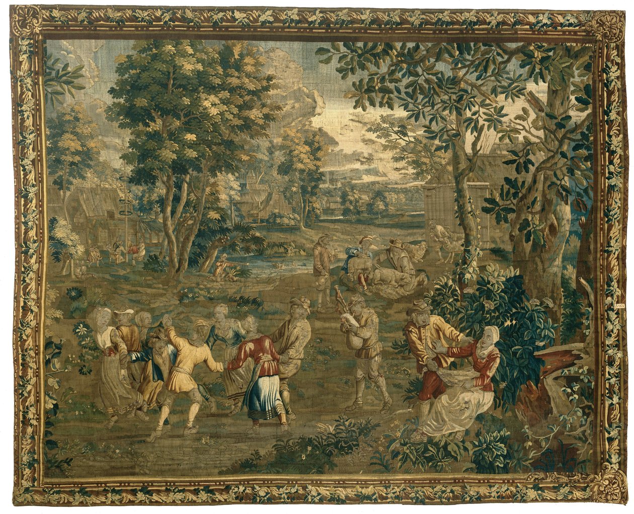Tanzende Bauern und Schafschneider (Das Volksleben nach Teniers) von Anonymous