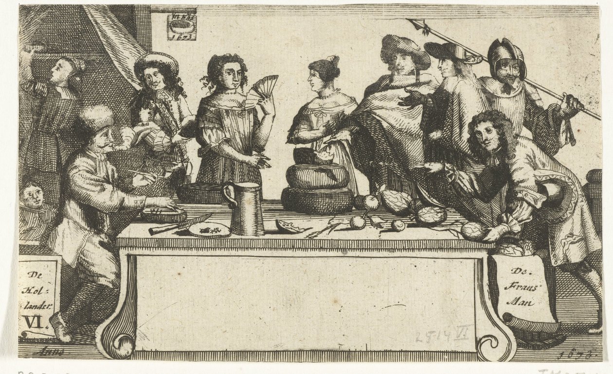 Der Franzose und der Holländer, 1673 von Anonymous