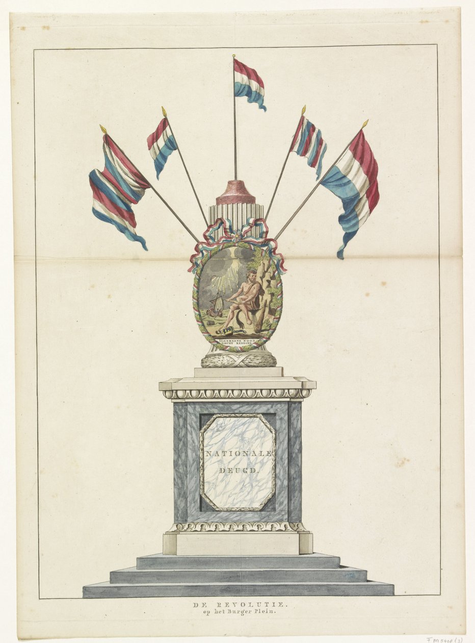 Die Revolution, Dekoration auf dem Königsplatz, 1795 von Anonymous