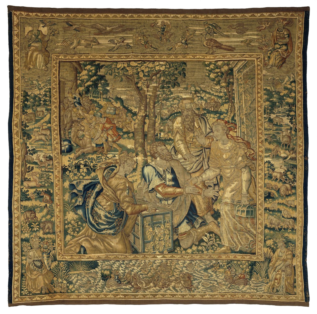 Eliëzer überreicht Rebekka Geschenke (De geschiedenis van Rebekka en Eliëzer) von Anonymous