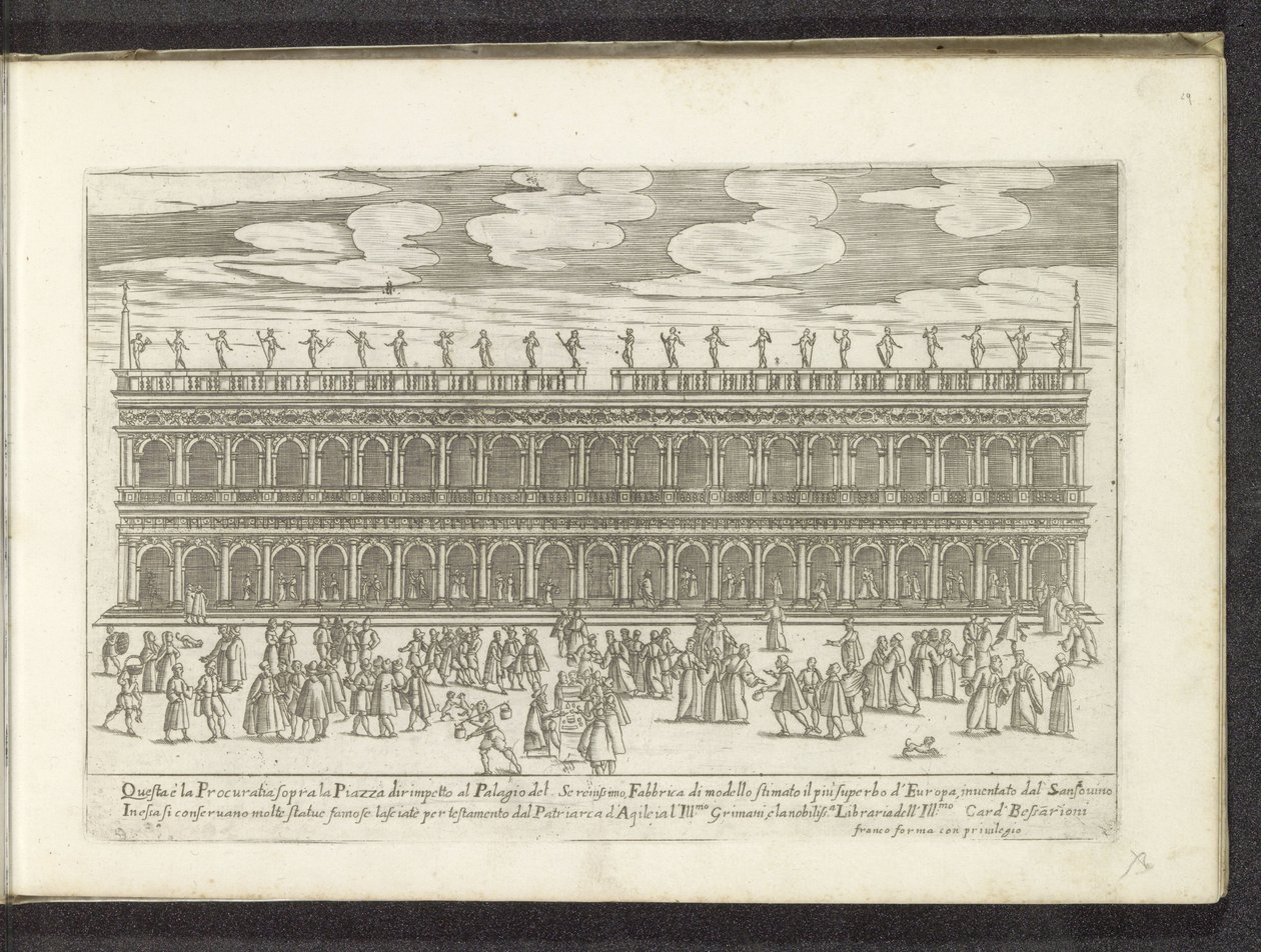 Fassade der Biblioteca Marciana in Venedig von Anonymous