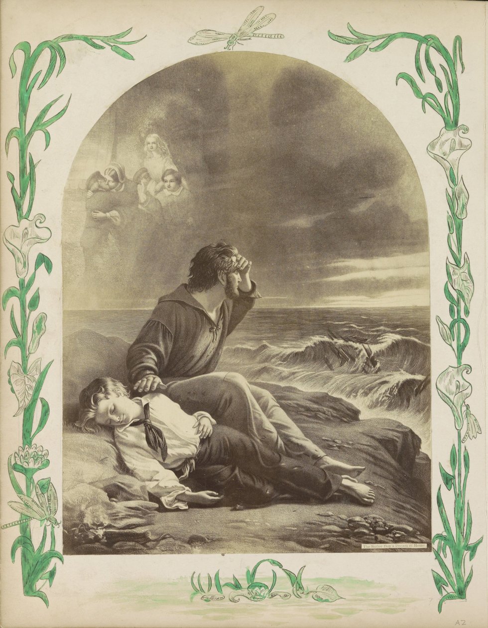 Fotoreproduktion von (vermutlich) einem Druck namens The Sailor Boy