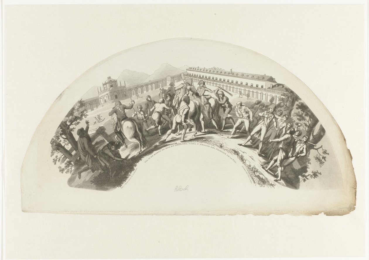 Gefangennahme von Manuel de Godoy durch französische Truppen in Madrid am 19. März 1808 von Anonymous