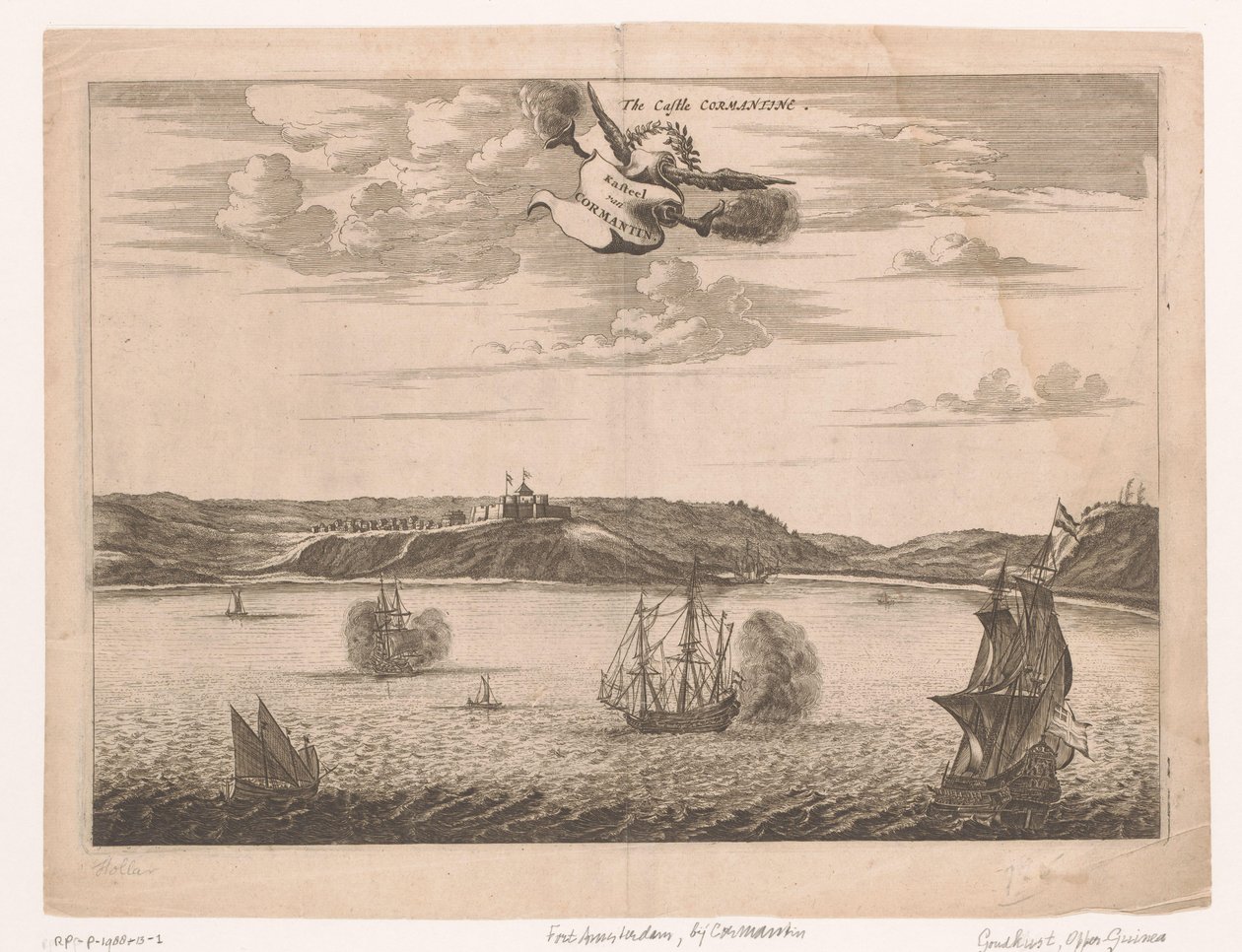 Blick auf Fort Amsterdam in Ghana vom Wasser aus von Anonymous